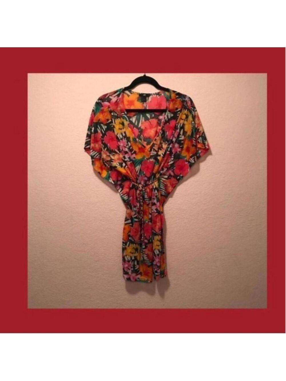 Floral Print Tie Waist Dress‎